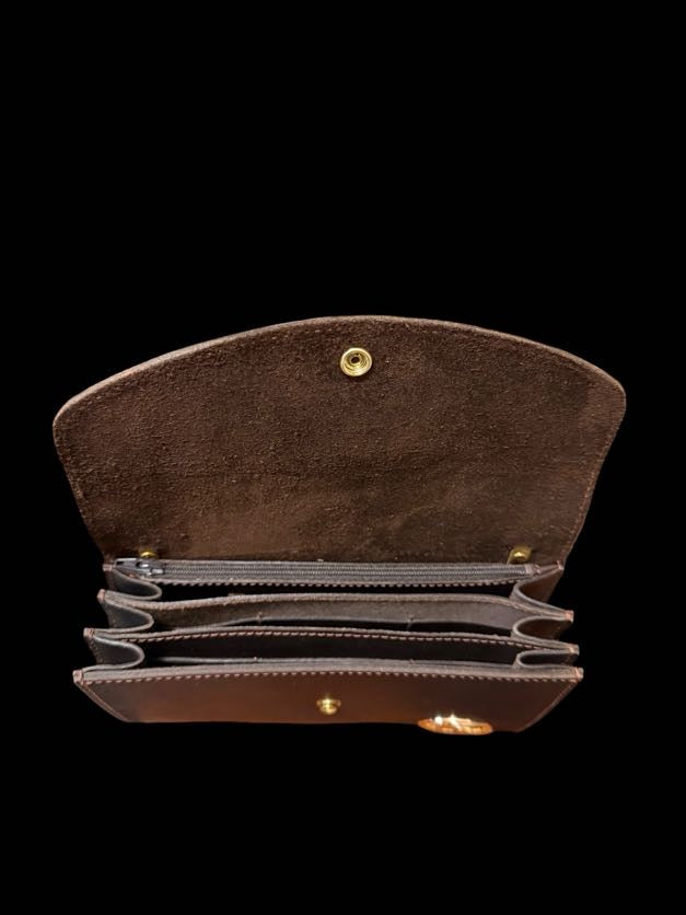 Stella Nova Cross Body Purse in Chocolate Brown