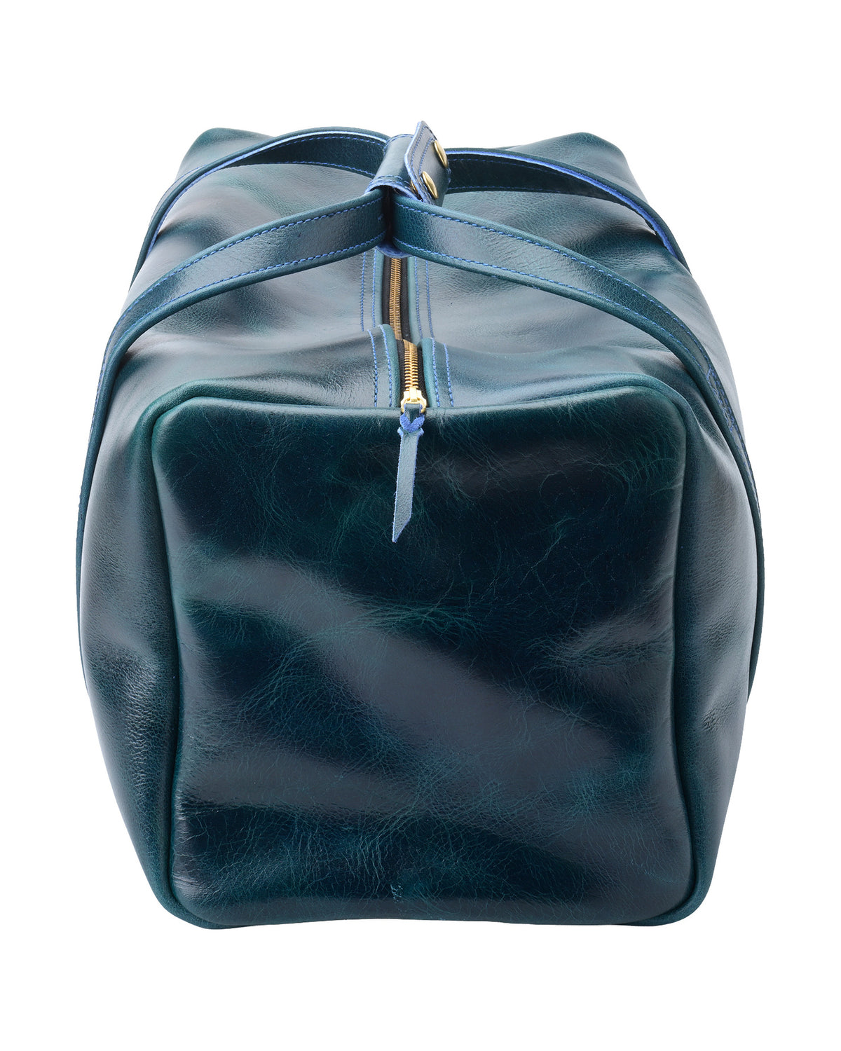 Andromeda Duffle in Apatite Blue, end view