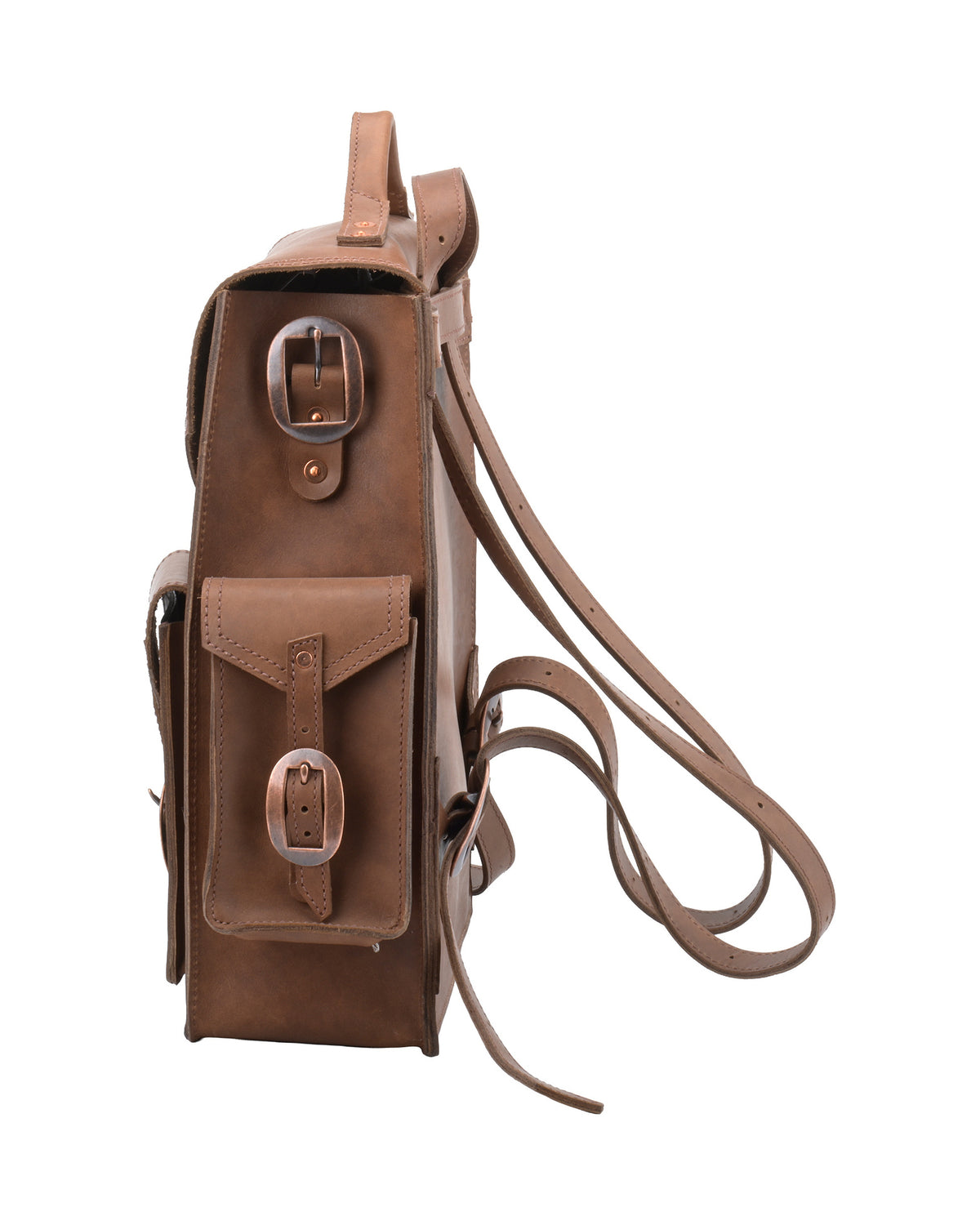 Black Forest Backpack in Beige, side view