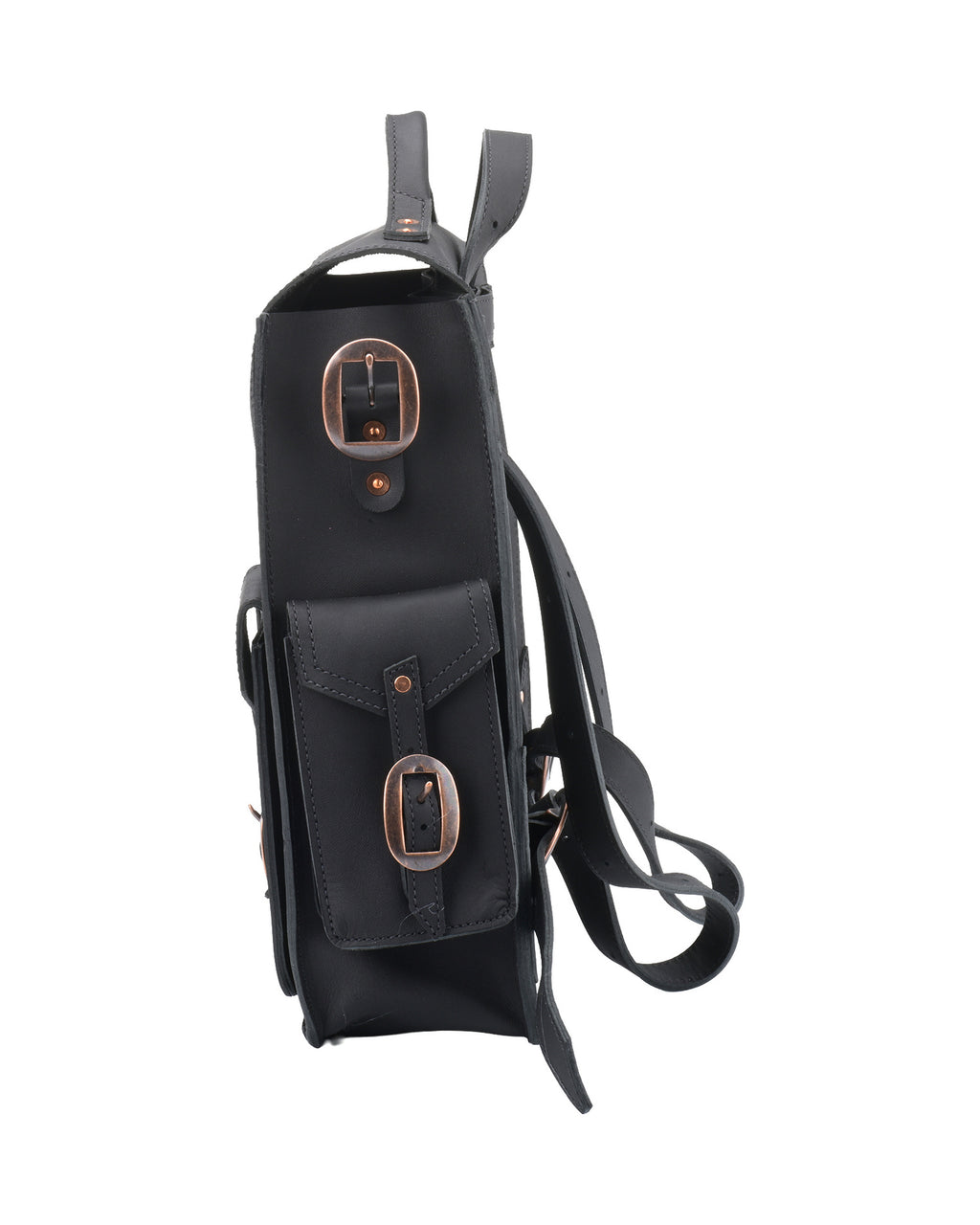 Black Forest Backpack in Black, side view