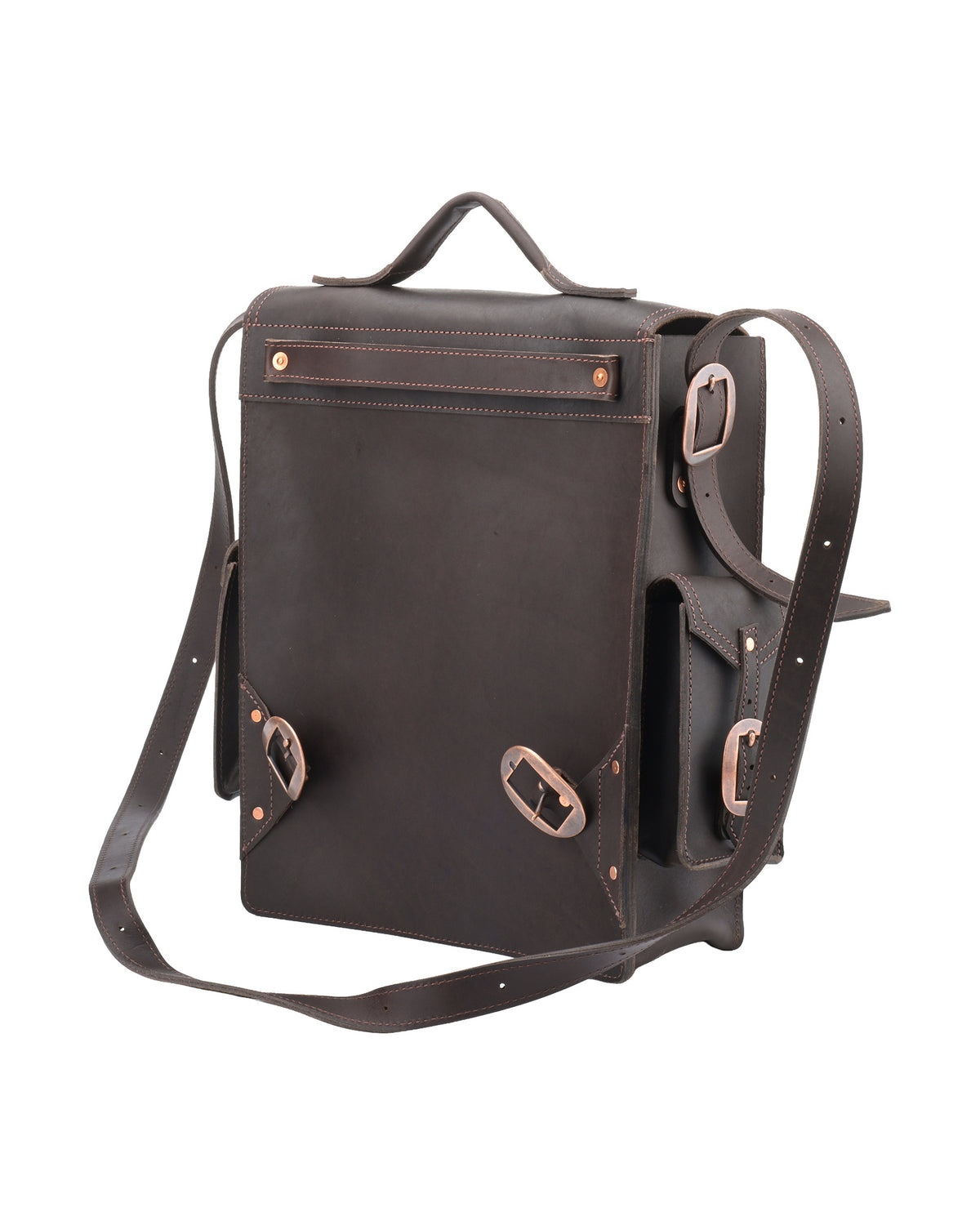 Black Forest Backpack worn as a shoulder bag, back view