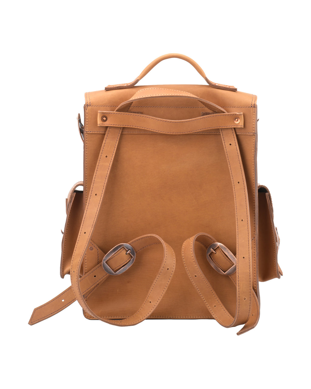 Black Forest Backpack in Tan, back view