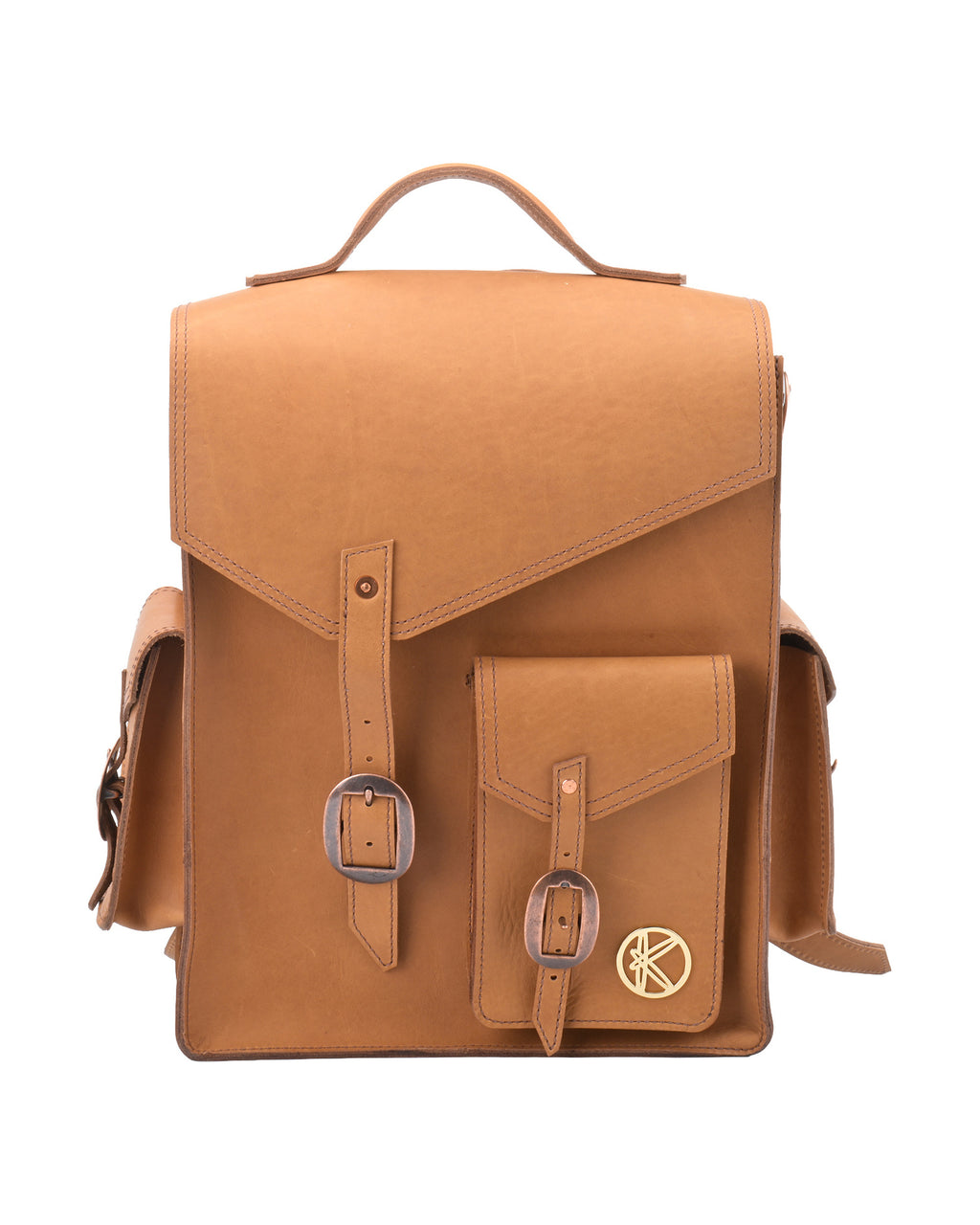 Black Forest Backpack in Tan, front view
