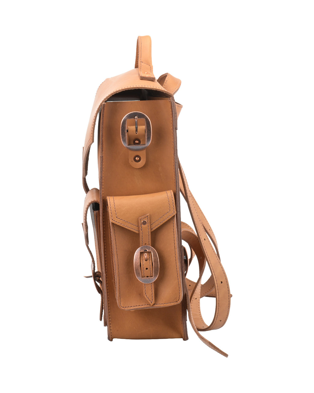 Black Forest Backpack in Tan, side view