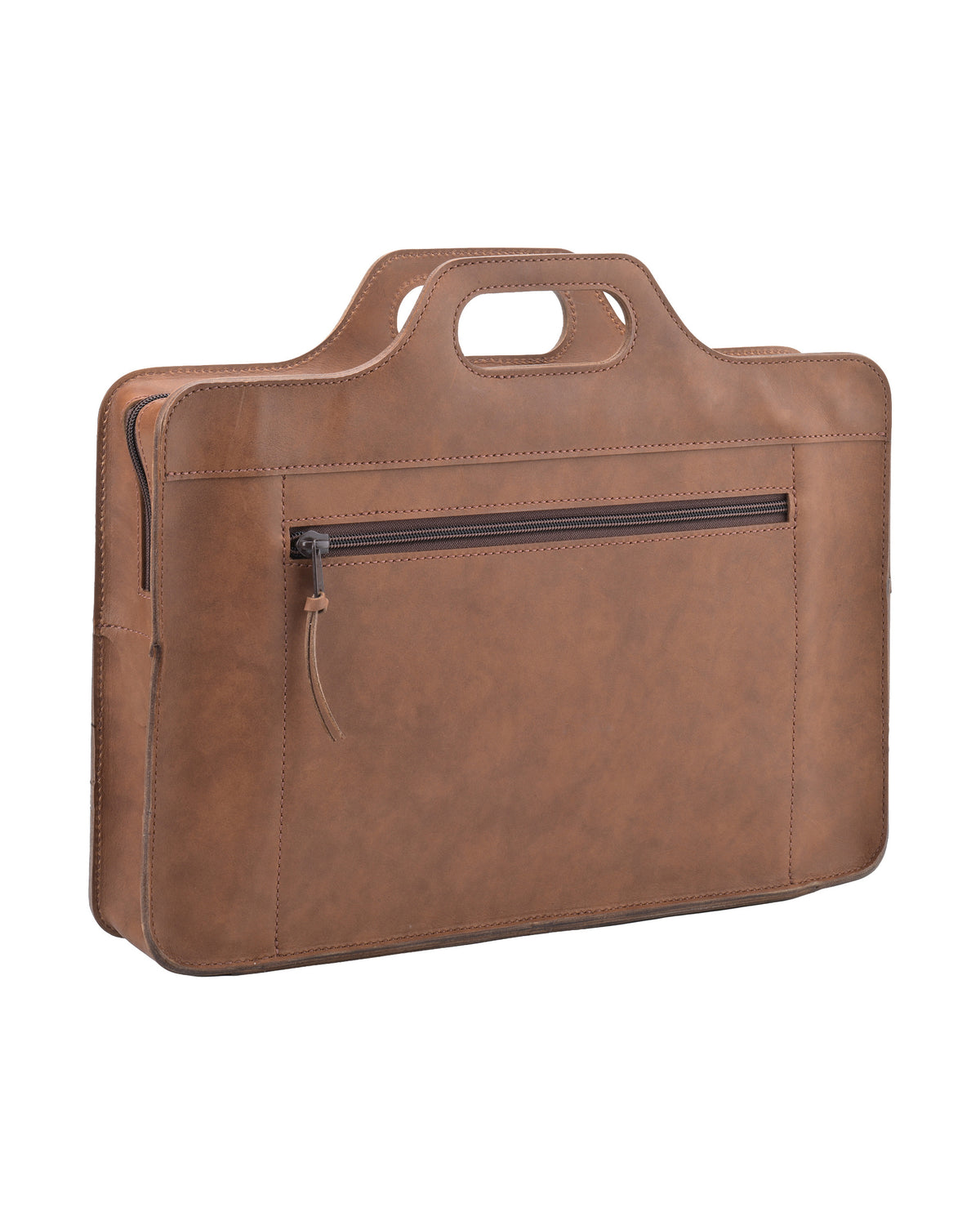 Bornheim Briefcase in Beige, back view
