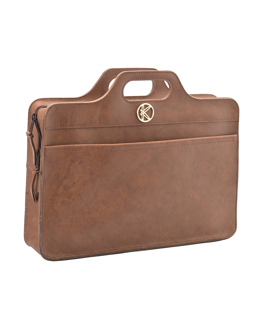 Bornheim Briefcase in Beige, front view