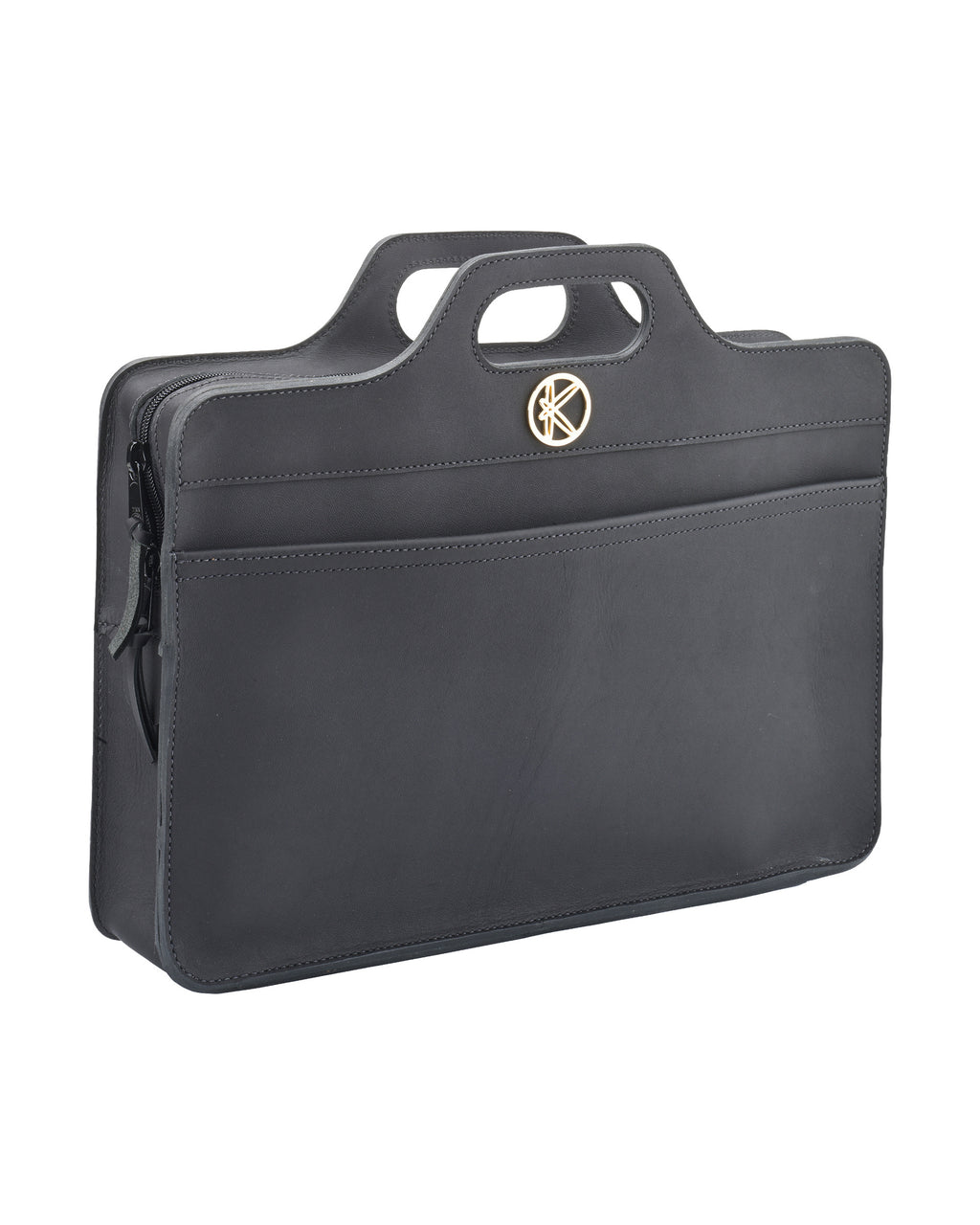 Bornheim Briefcase in Black, front view