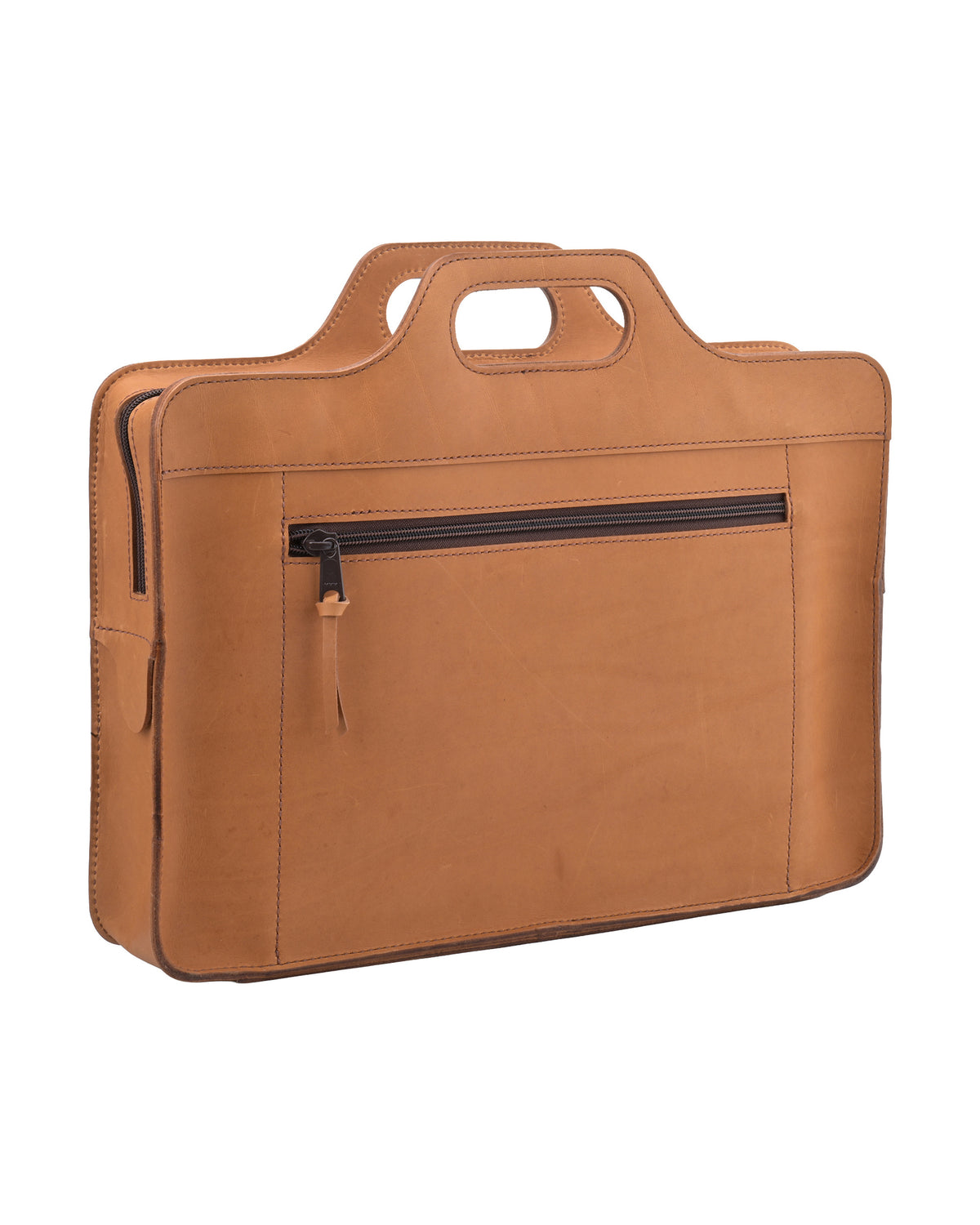Bornheim Briefcase in Tan, back view