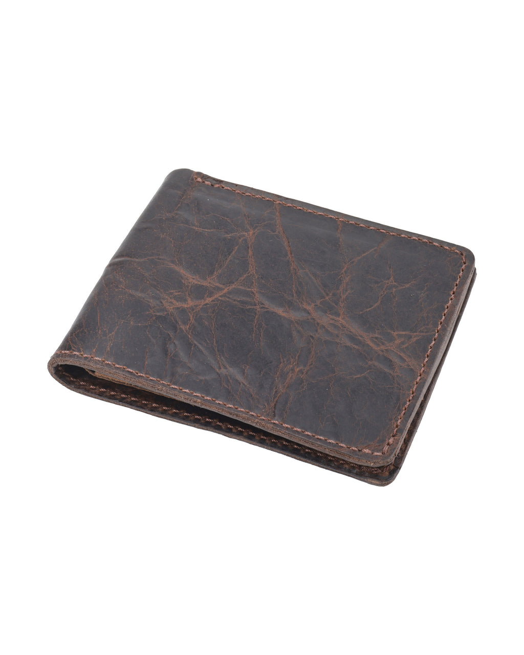 Cyprian Wallet in Bison Brown, front view