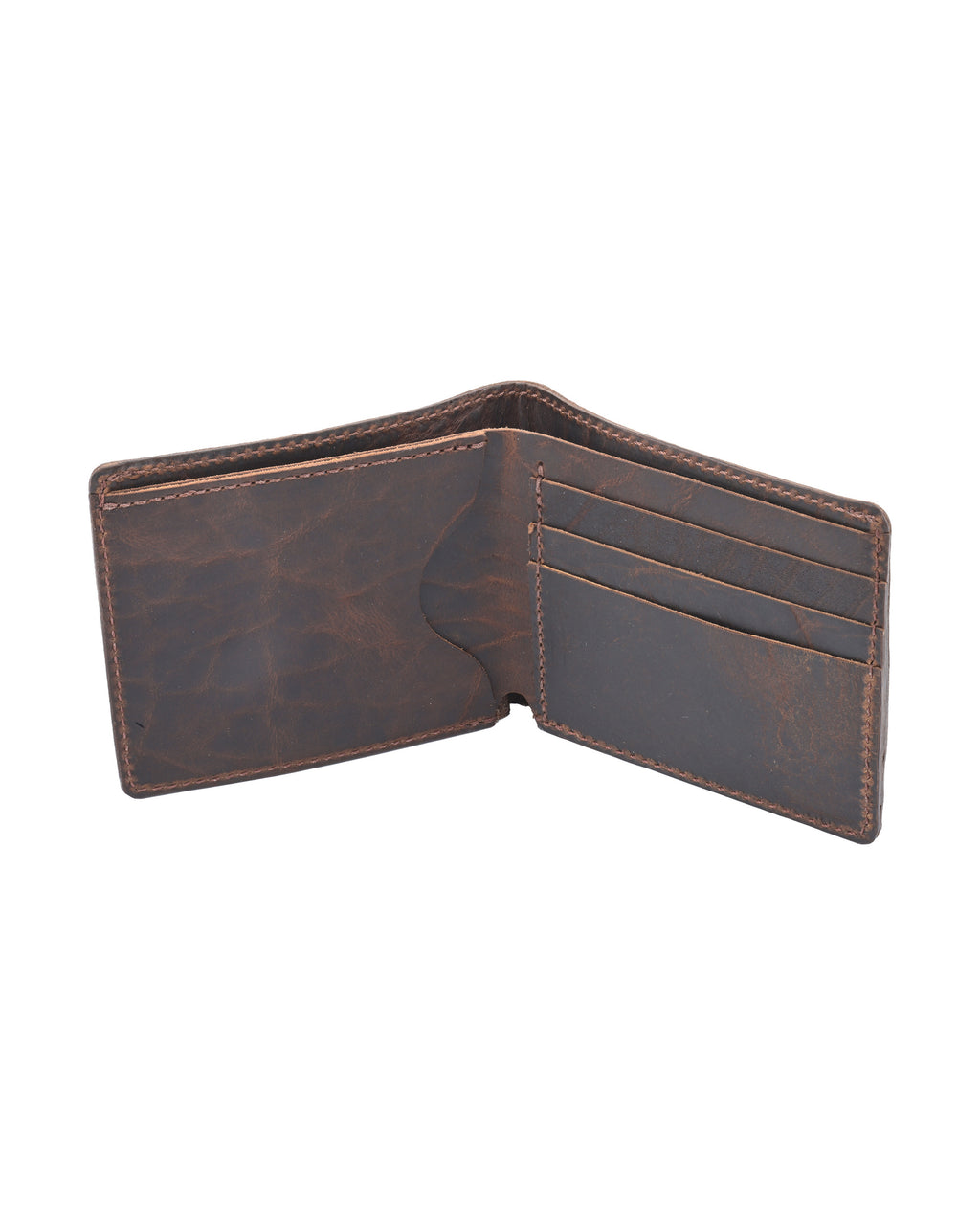 Cyprian Wallet in Bison Brown, inside view