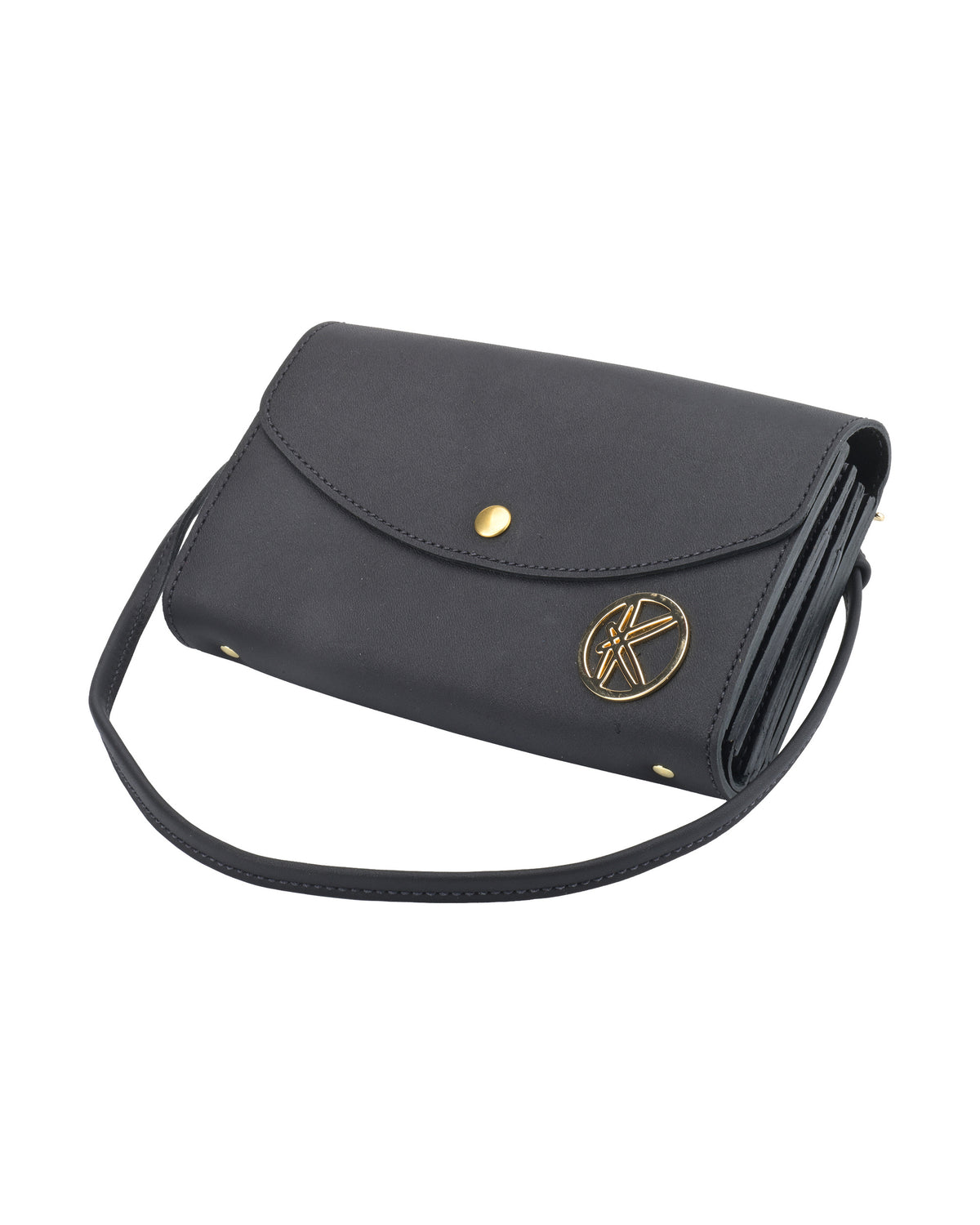 Stella Nova Cross Body Purse in Black, front view