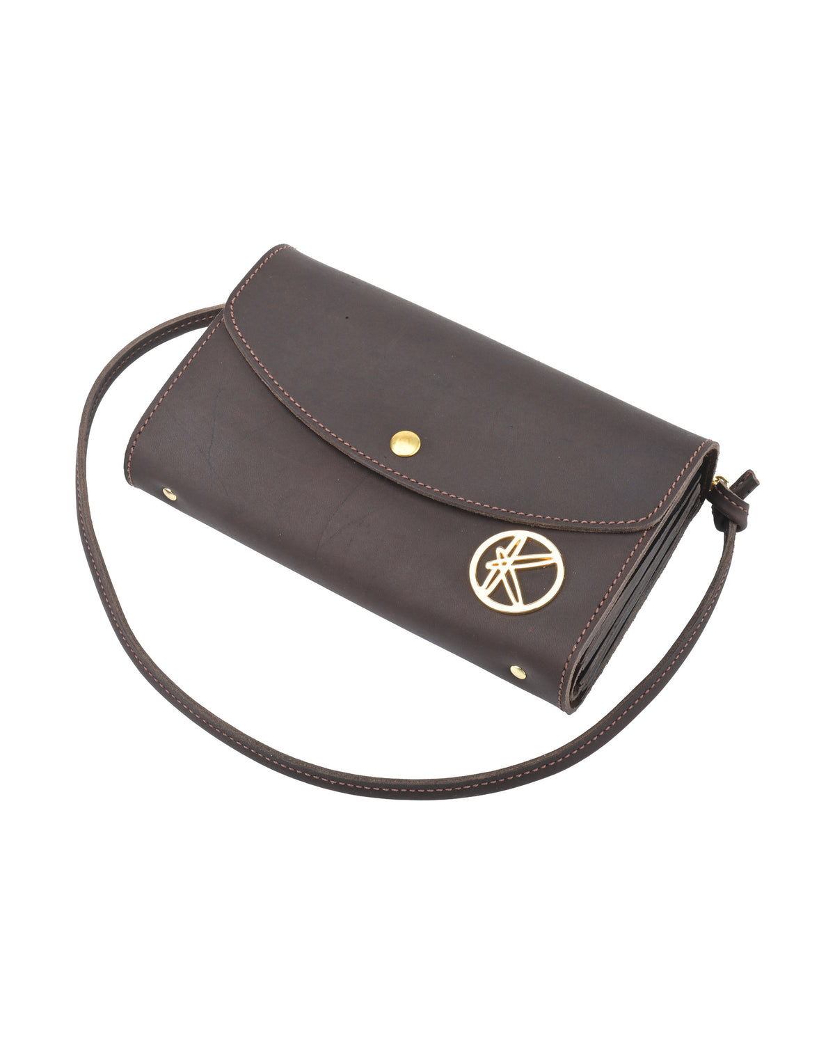 Stella Nova Cross Body Purse in Chocolate Brown, front view