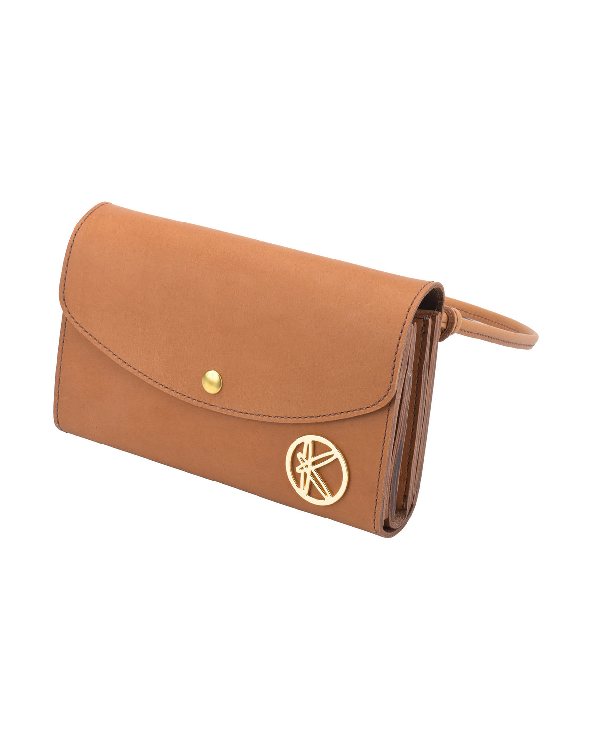 Stella Nova Cross Body Purse in Tan, front angle view